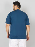 Men Plus Size Round Neck Printed Regular Dry Fit Gym Sports T-Shirt