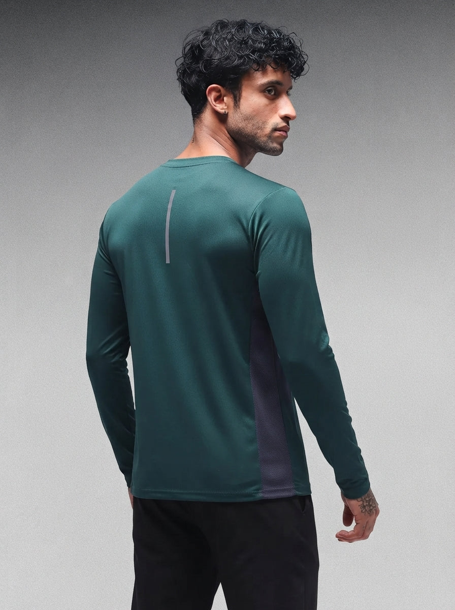 Men's Regular Dry Fit Gym Sports T-Shirt Dark Green