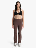 Women Seamless Power Flared Pants Brown