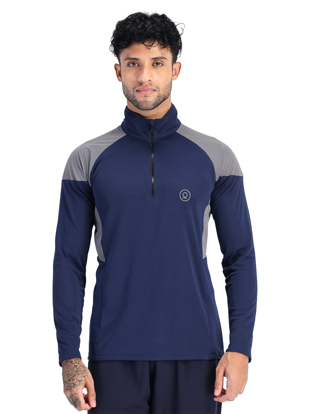 Men’s Full Sleeve Half Zip Sports T-Shirt