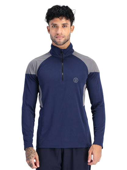 Men’s Full Sleeve Half Zip Sports T-Shirt