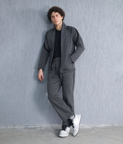 Men Anthra Black Full Zipper Winter Tracksuit
