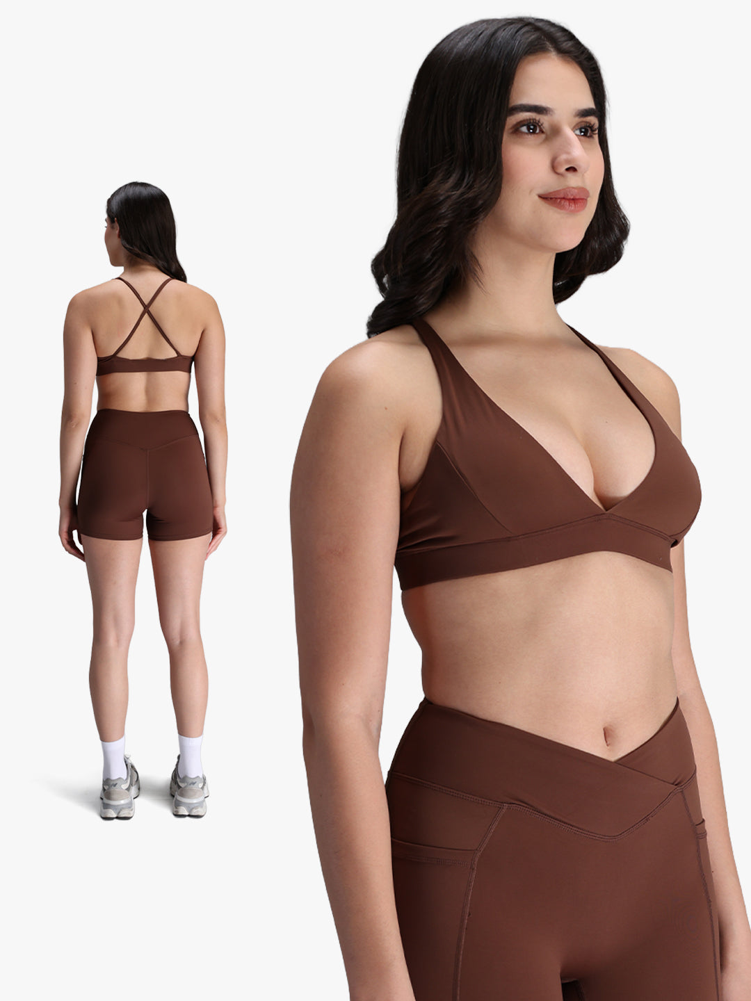 Women’s Seamless Workout Co-Ord Set Brown