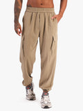 Men’s Khaki Sports Track Pants with Side Pockets