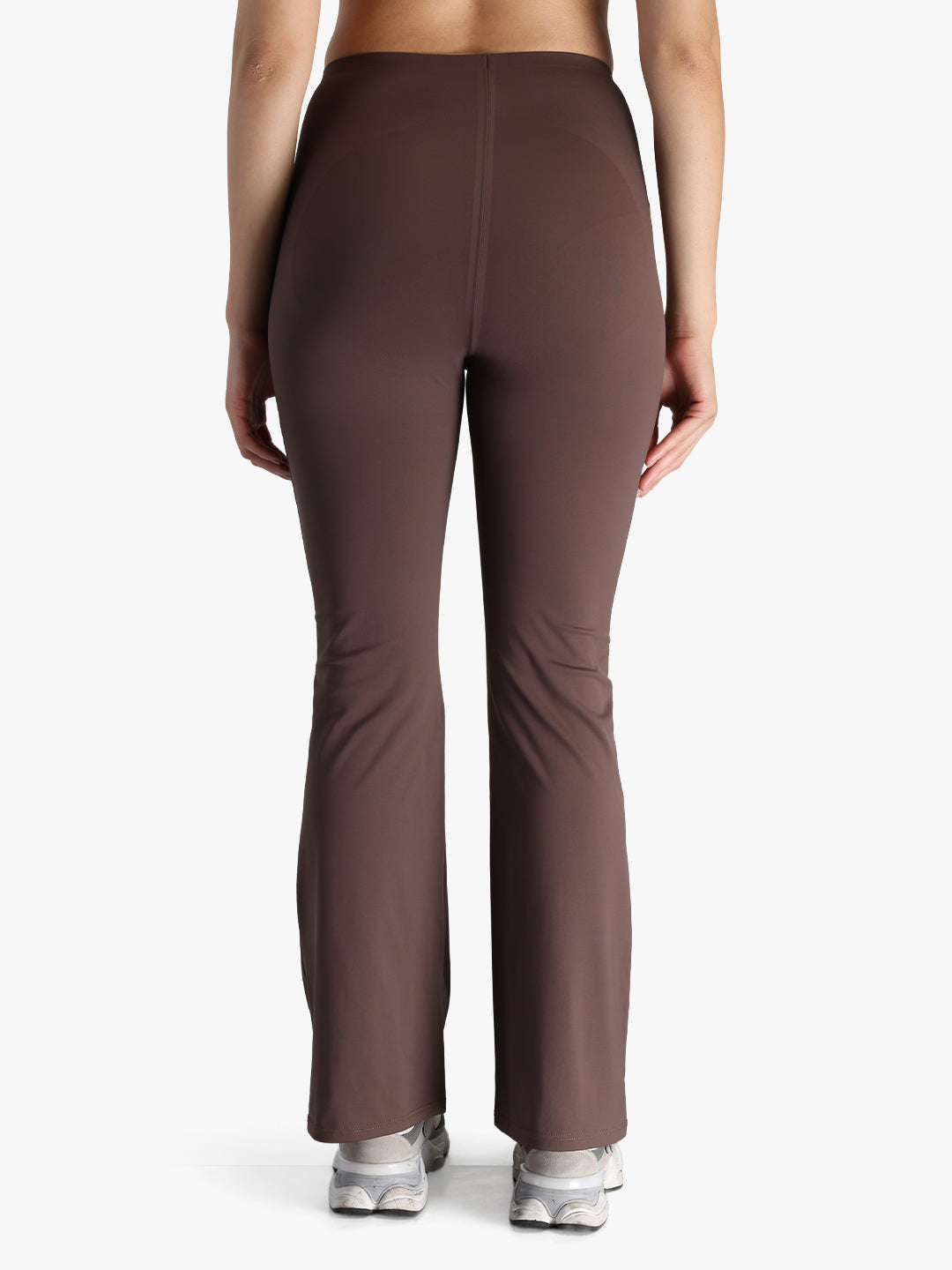 Women Seamless Power Flared Pants Brown
