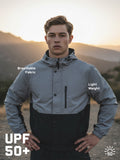 Men’s Lightweight UPF 50+ Sun Protection Summer Grey Black