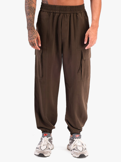 Men’s Olive Sports Track Pants with Side Pockets