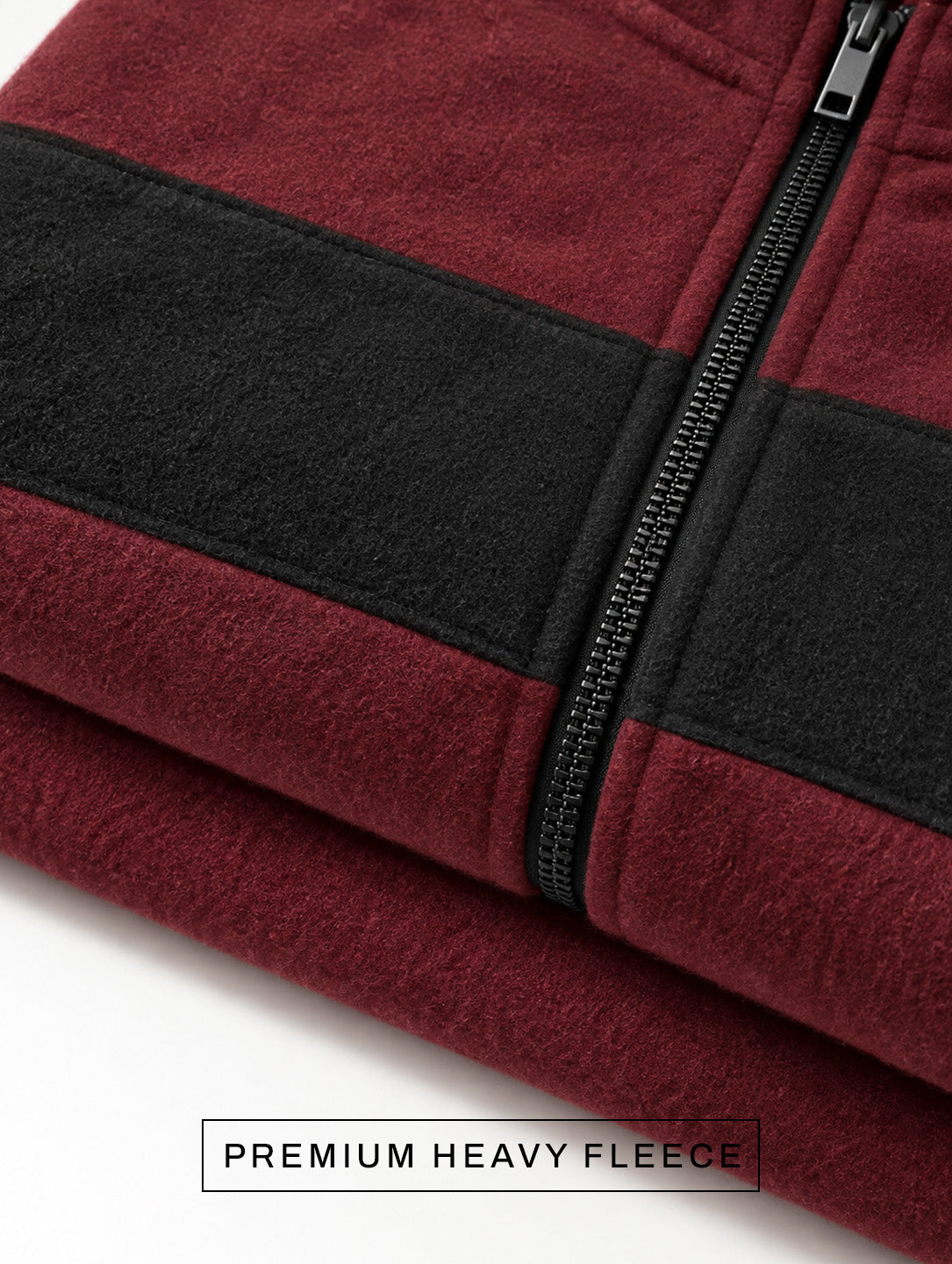 Wine Black Heavy Fleece Winter Tracksuit Men