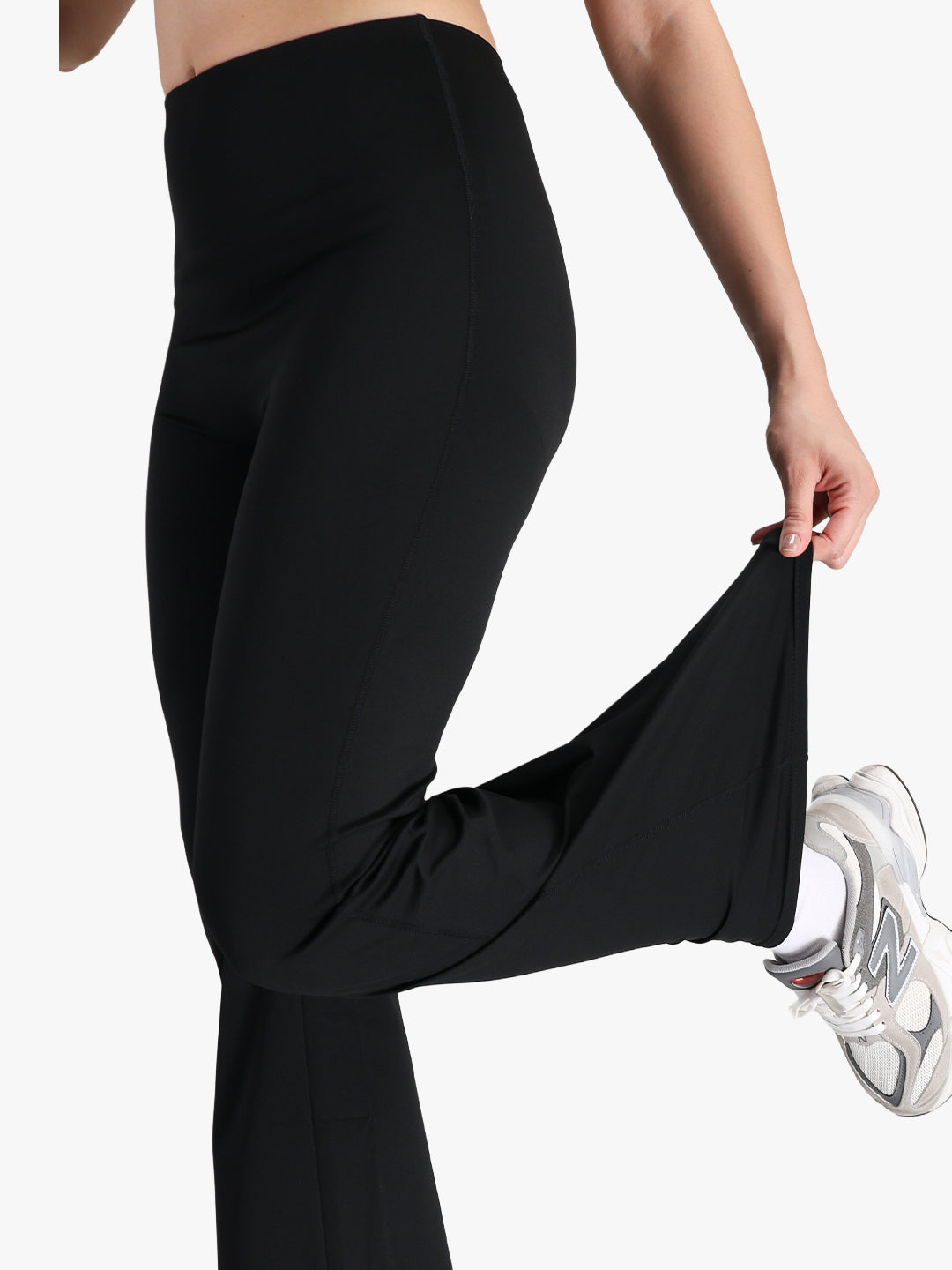 Women Seamless Power Flared Pants Black