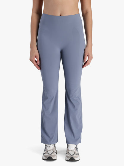 Women Seamless Power Flared Pants Blue