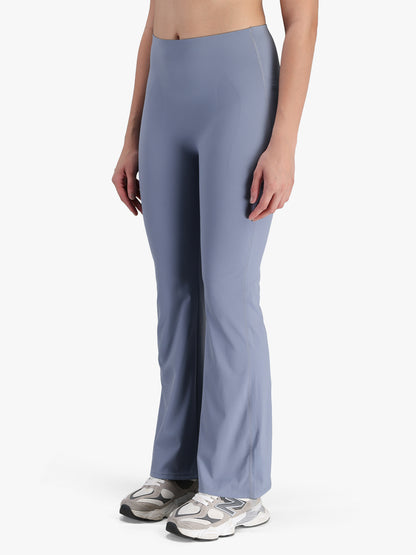 Women Seamless Power Flared Pants Blue