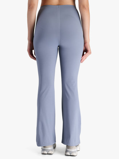 Women Seamless Power Flared Pants Blue