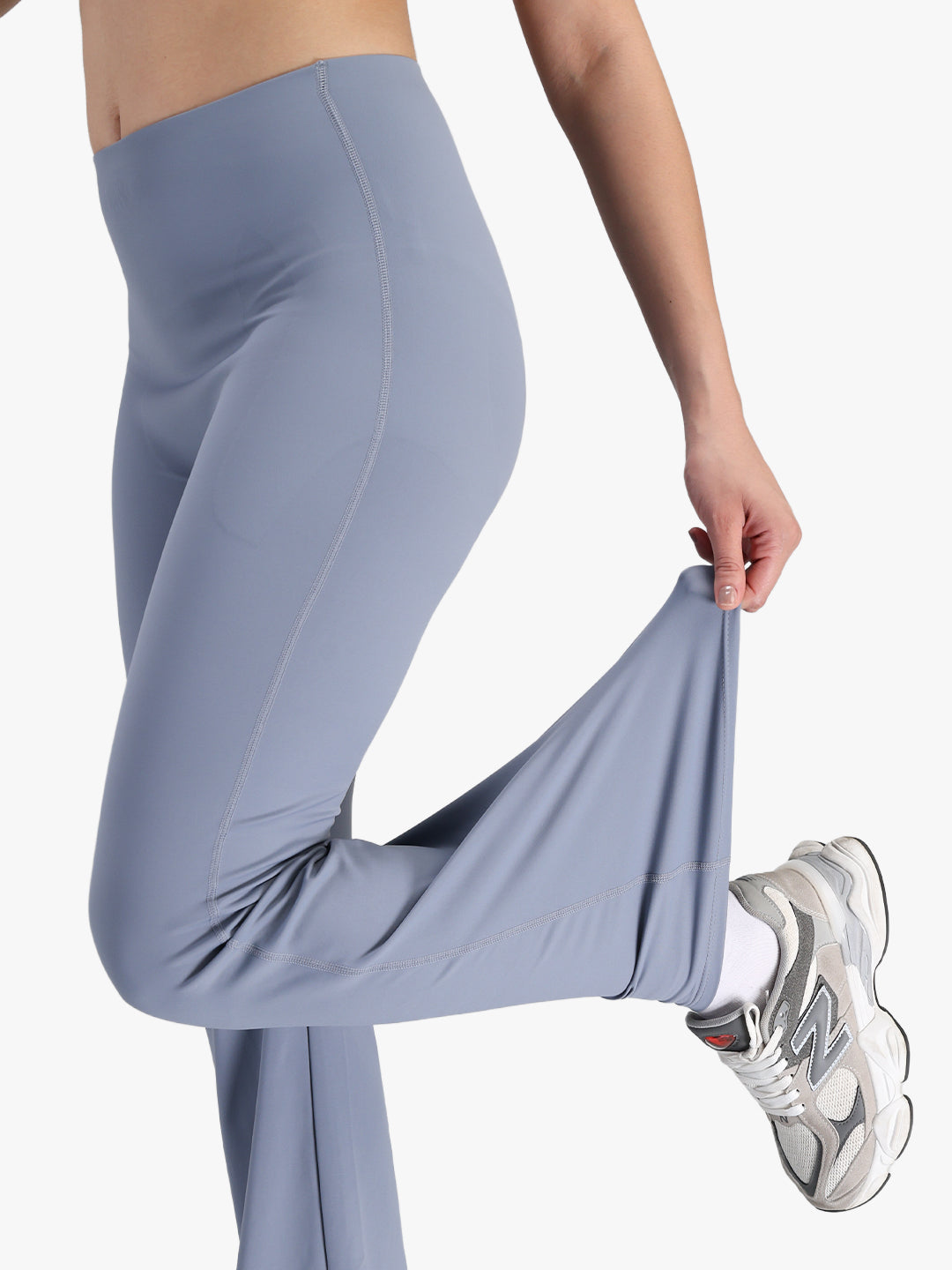 Women Seamless Power Flared Pants Blue