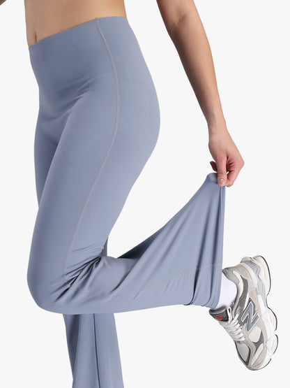 Women Seamless Power Flared Pants Blue