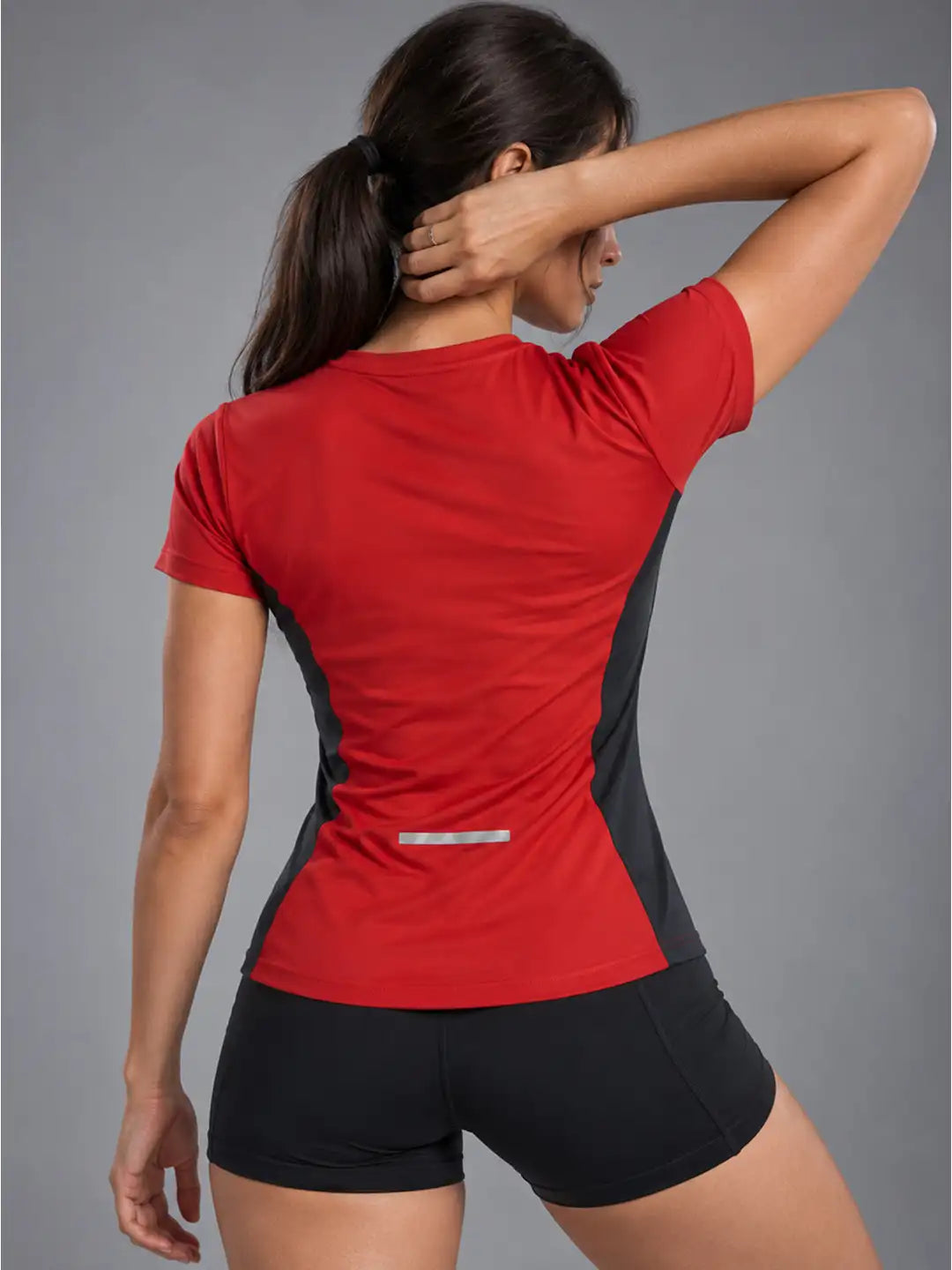Women's Half Sleeves Gym Sports T-Shirt Maroon
