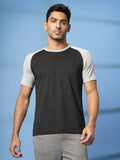 Men's Solid Raglan Dry Fit Gym T-Shirt | CHKOKKO