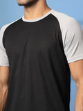 Men's Solid Raglan Dry Fit Gym T-Shirt | CHKOKKO