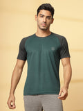 Men's Solid Raglan Dry Fit Gym T-Shirt | CHKOKKO