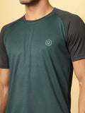 Men's Solid Raglan Dry Fit Gym T-Shirt | CHKOKKO