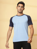 Men's Solid Raglan Dry Fit Gym T-Shirt | CHKOKKO