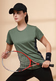 Women's Round Neck Active Wear Sports T-Shirt | CHKOKKO