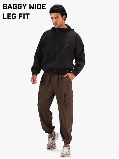 Men’s Olive Sports Track Pants with Side Pockets