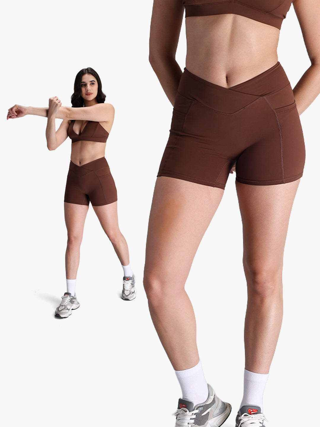 Women’s Seamless Workout Co-Ord Set Brown