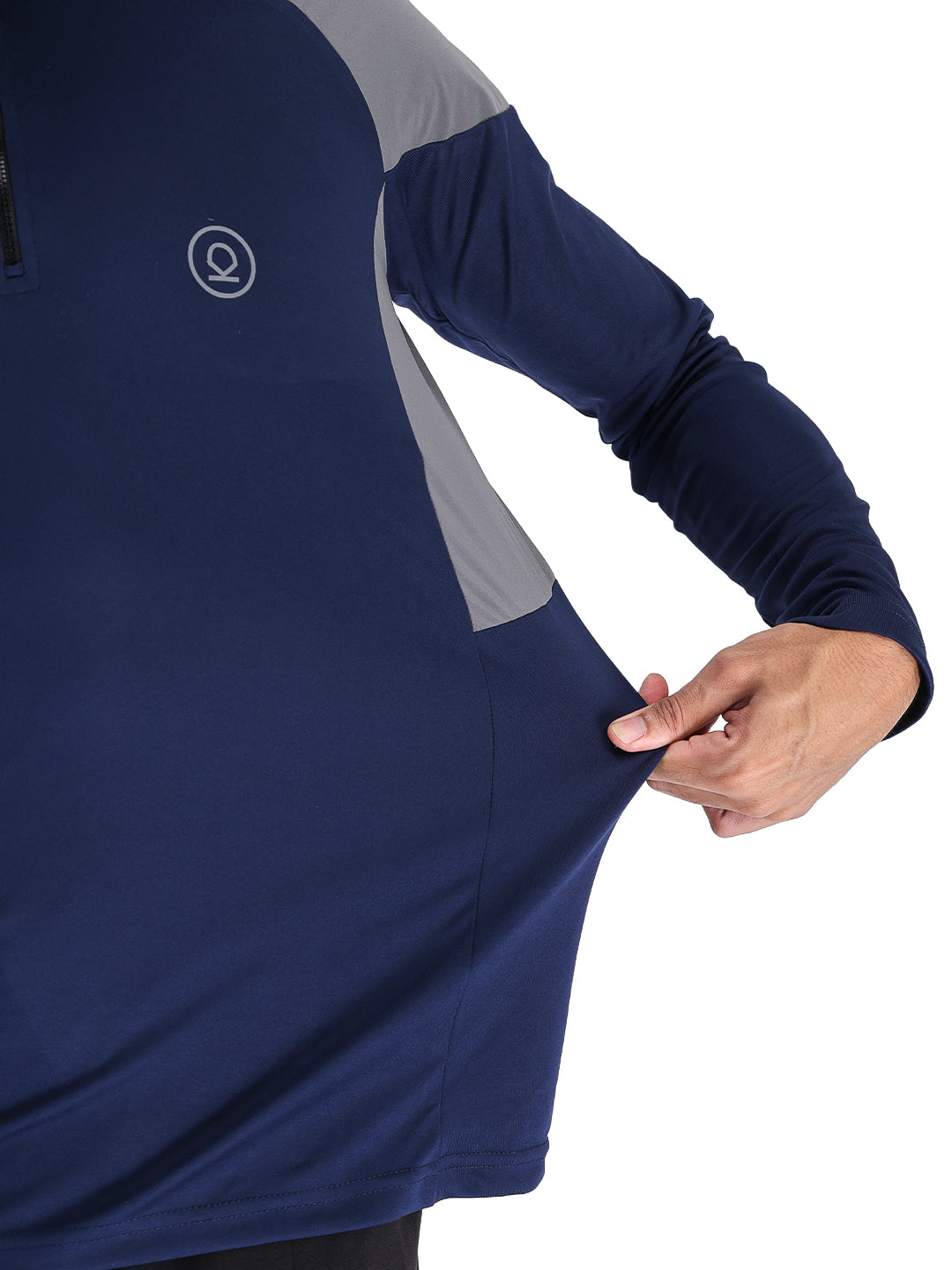 Men’s Full Sleeve Half Zip Sports T-Shirt