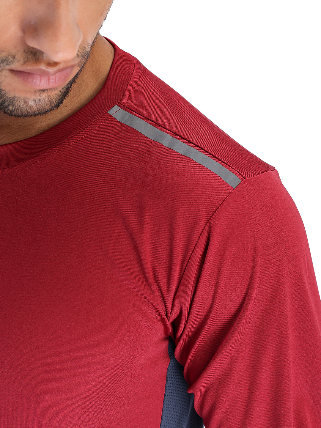Men's Regular Dry Fit Gym Sports T-Shirt Maroon