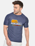 Men Printed Regular Gym Sports T-Shirt Navy