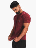 Men's Half Sleeves Dry Fit Gym Sports T-Shirt Wine