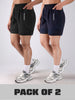 Women’s Double Layer Running & Training Shorts Pack of 2