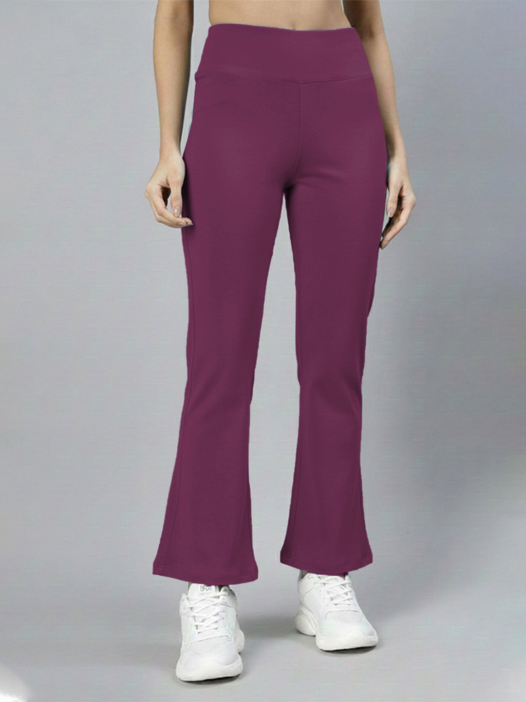 Women's High Waist Solid Flared Pants Onion