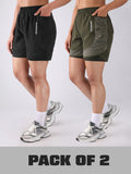 Women’s Double Layer Running & Training Shorts Pack of 2