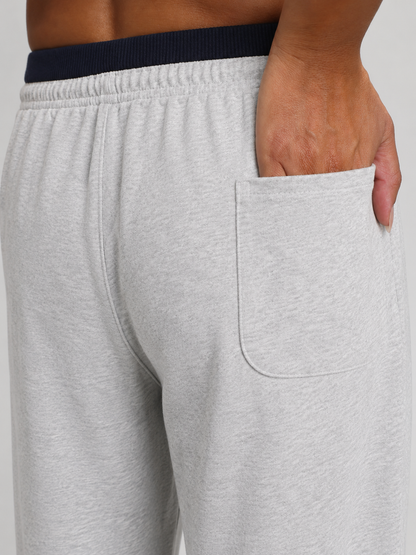 Women Relaxed Fit Wide Leg Trackpants Light Grey