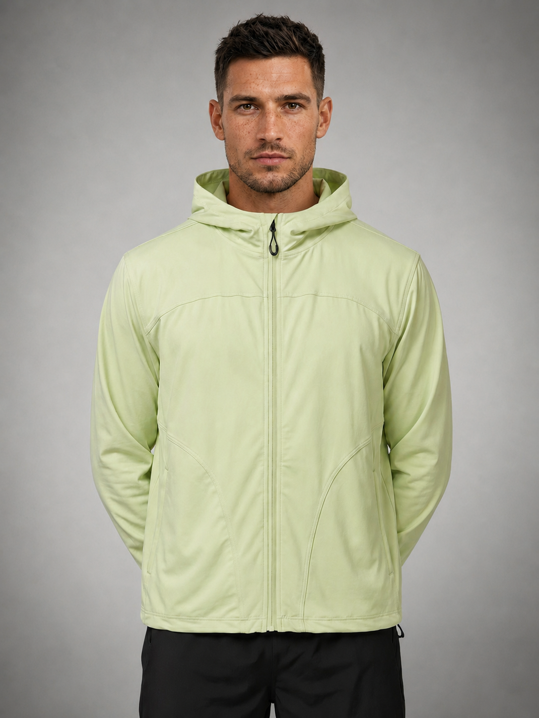 Men's Lightweight UV Protection Hooded Summer Jacket Green