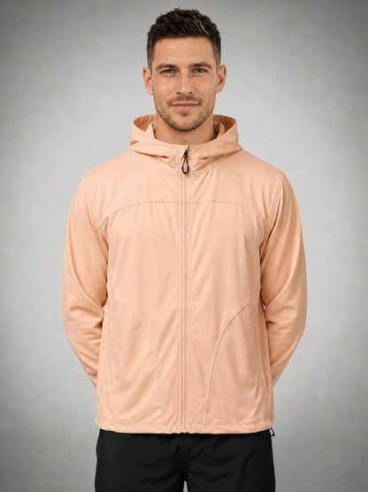 Men's Lightweight UV Protection Hooded Summer Jacket Pink