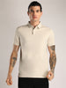 Men’s Beige Premium Polo Sports T-Shirt