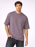 Men’s Oversized Relaxed Fit Cotton T-Shirt Mauve