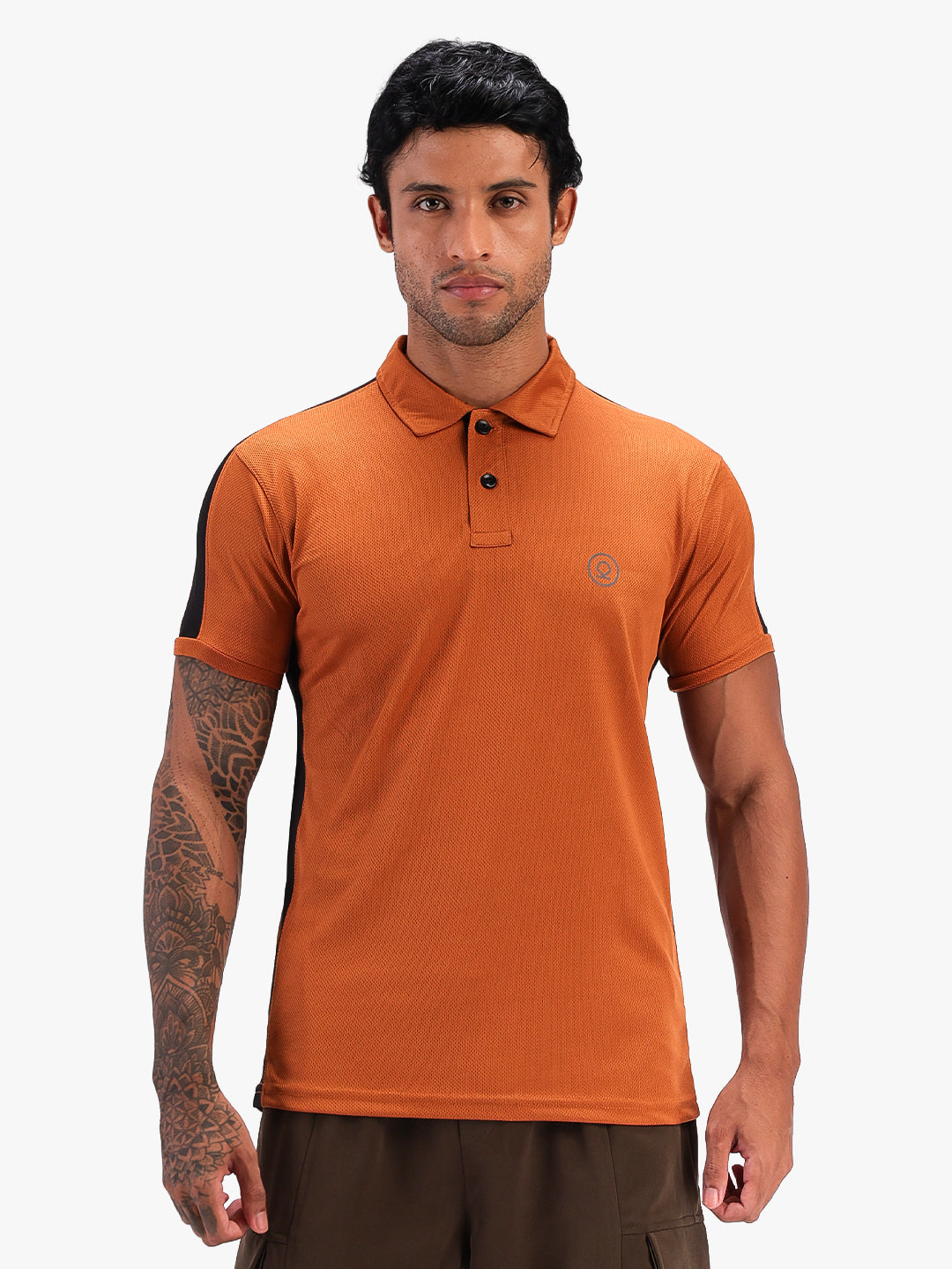 Men Regular Dry Fit Half Sleeve Polo T-Shirt Rust