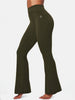 Women's High Waist Solid Flared Pants Olive