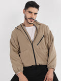 Men Winter Sports Oversized Windcheater Hooded Jacket