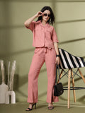 Women Pink Casual Summer Co-ord Set