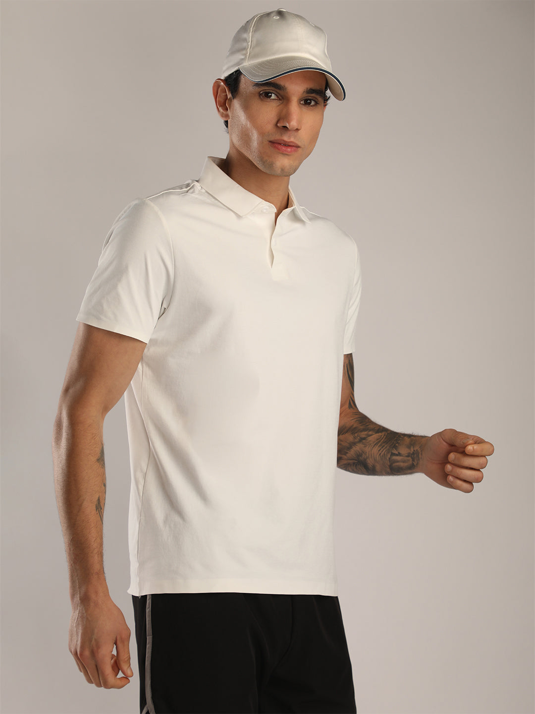 Men’s White Premium Polo Sports T-Shirt