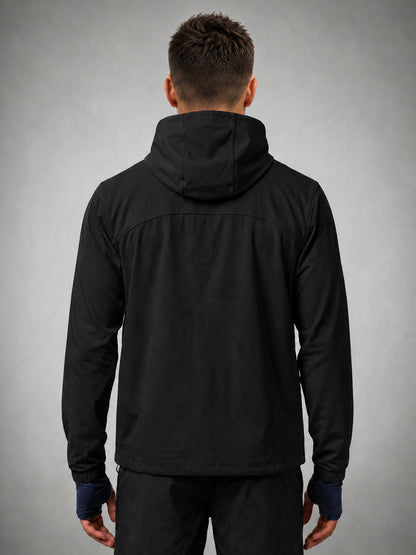 Men's Lightweight UV Protection Hooded Summer Jacket Black