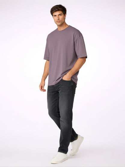 Men’s Oversized Relaxed Fit Cotton T-Shirt Mauve