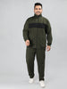 Men Olive Plus Size Winter Tracksuit | CHKOKKO