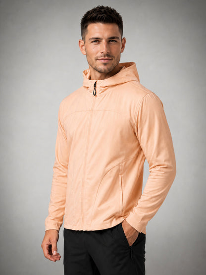 Men's Lightweight UV Protection Hooded Summer Jacket Pink