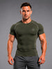 Men’s Performance Compression T-Shirt for Gym Olive