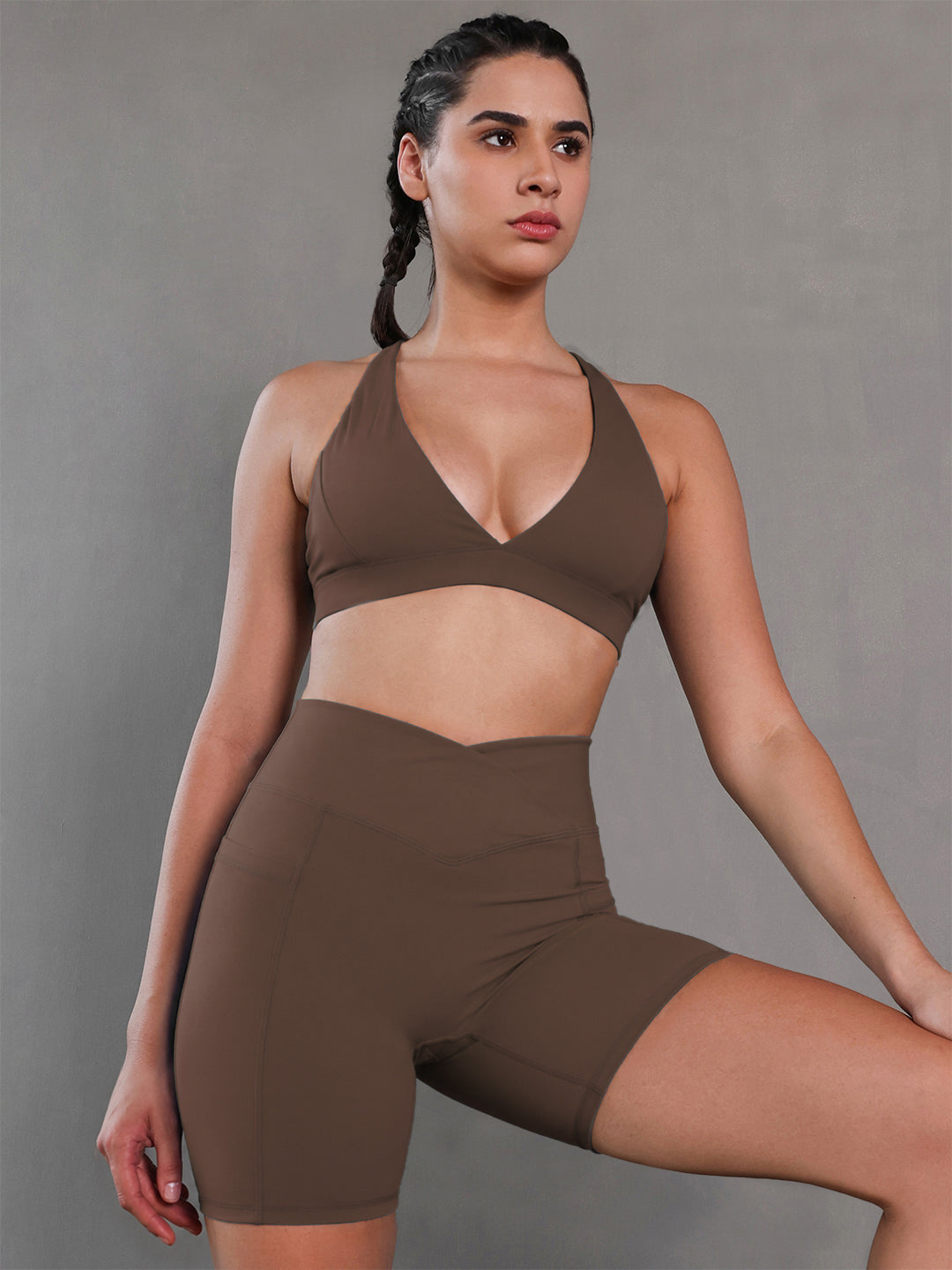 Women’s Seamless Workout Co-Ord Set Brown